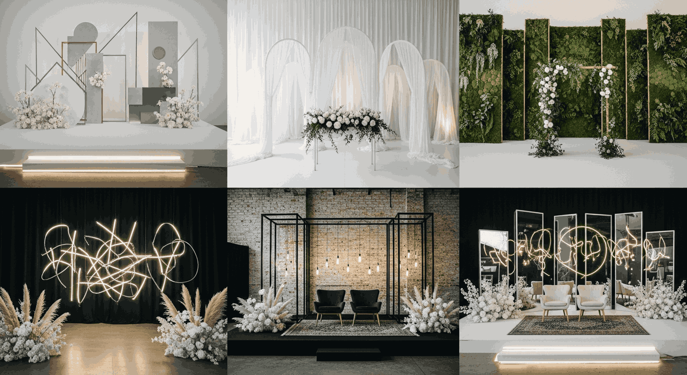 7 Desain Pelaminan Minimalis Modern yang Bikin Tamu Takjub 7 Desain Pelaminan Minimalis Modern yang Bikin Tamu Takjub