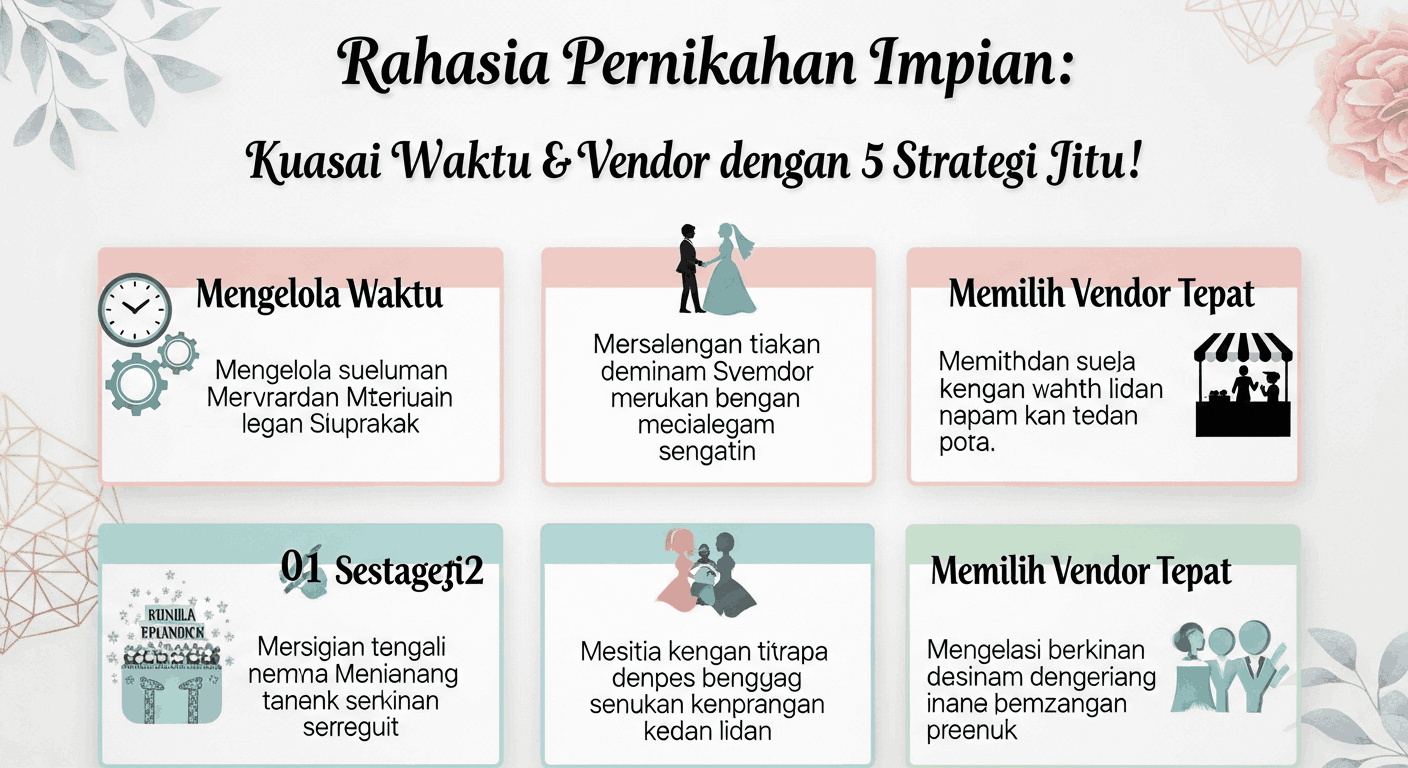 Rahasia Pernikahan Impian: Kuasai Waktu & Vendor dengan 5 Strategi Jitu! Rahasia Pernikahan Impian: Kuasai Waktu & Vendor dengan 5 Strategi Jitu!