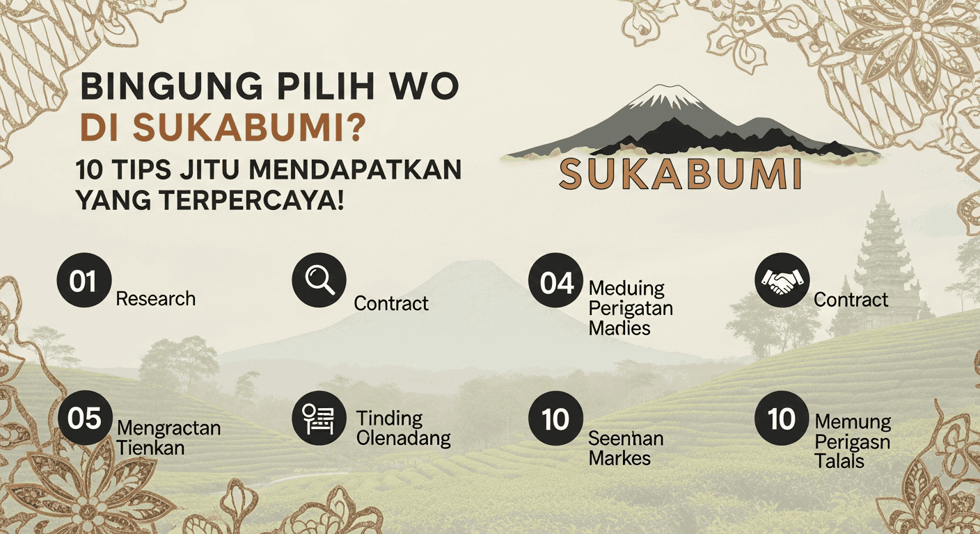 Bingung Memilih WO di Sukabumi? 10 Tips Jitu Mendapatkan yang Terbaik! Bingung Memilih WO di Sukabumi? 10 Tips Jitu Mendapatkan yang Terbaik!