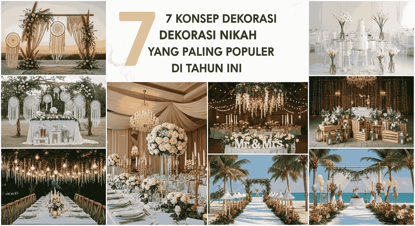 Mengenal 7 Konsep Dekorasi Nikah yang Paling Populer di Tahun Ini Mengenal 7 Konsep Dekorasi Nikah yang Paling Populer di Tahun Ini