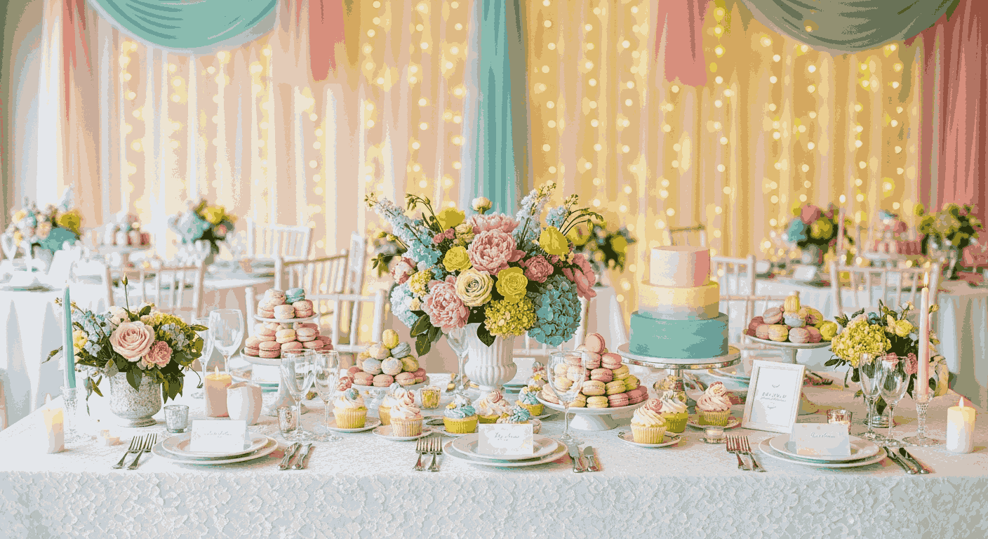 Dekorasi dengan Tema Warna Pastel