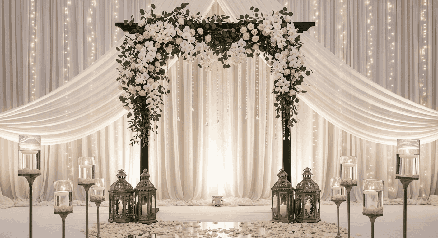 Dekorasi Glam Elegan untuk Pesta Malam