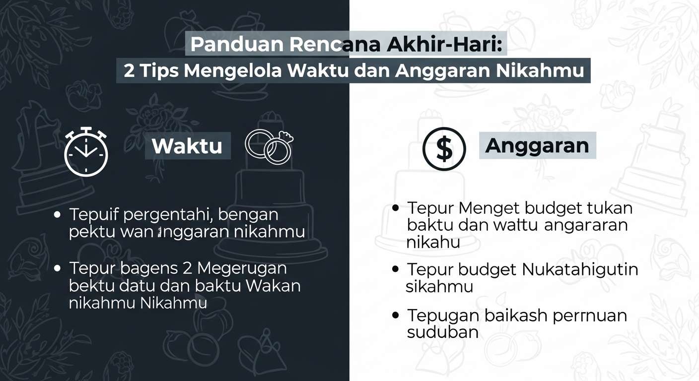 Panduan Rencana Akhir-Hari: 10 Tips untuk Mengelola Waktu dan Anggaran Nikahmu
