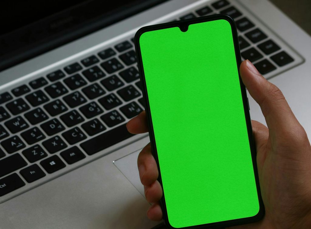 Close-Up Shot of a Person Holding a Smartphone mockup