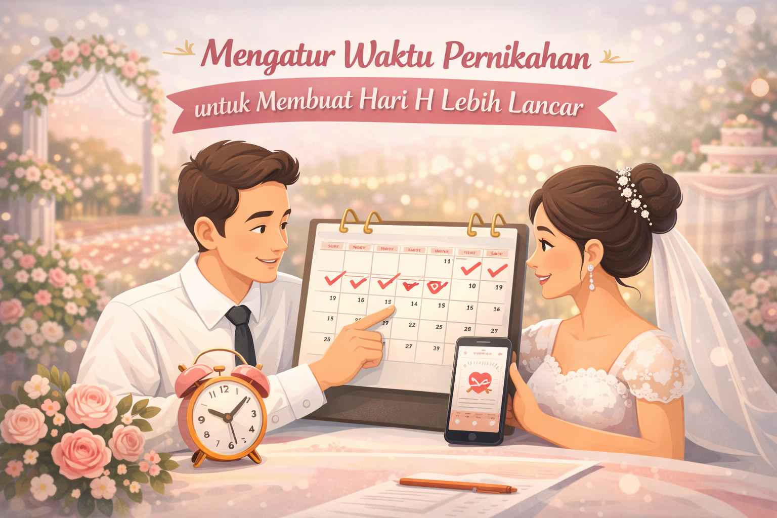 Panduan 7 Tips Mengatur Waktu Pernikahan untuk Membuat Hari H Lebih Lancar Panduan 7 Tips Mengatur Waktu Pernikahan untuk Membuat Hari H Lebih Lancar